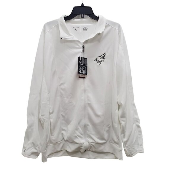 Antigua NHL Phoenix Coyotes Men's Big & Tall‎ White Zip Up Prime Jacket Size XXL - Picture 1 of 8